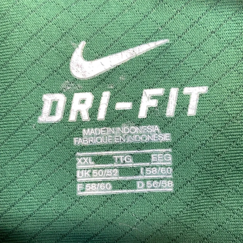 Nike Dri-FIT Polo Shirt Mens XXL Green Excellent‎ Diamond Grid Golf 380179-343